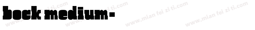 bock medium字体转换